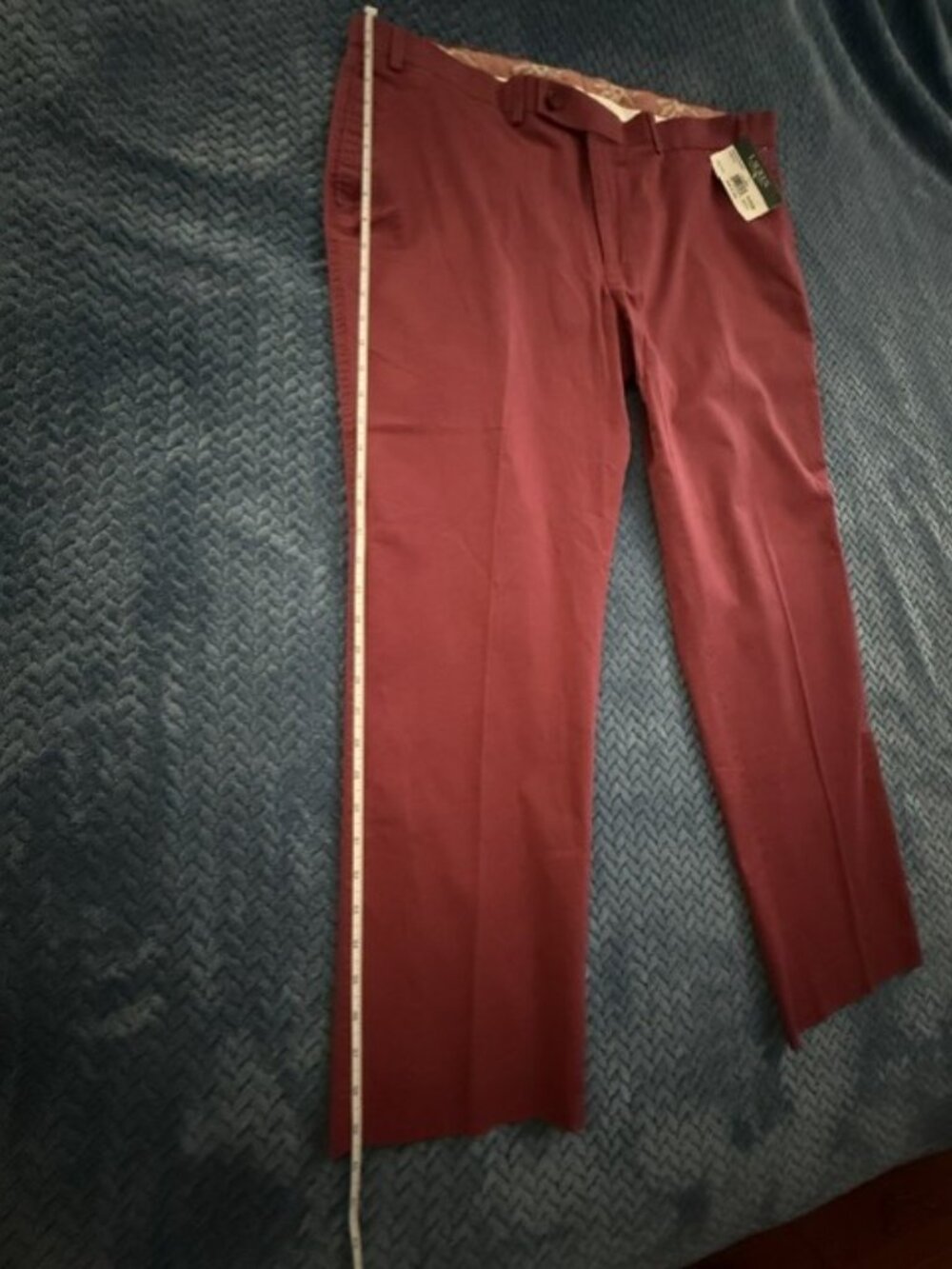 NWT Lauren Ralph Lauren Norfolk Chino Pants Mulberry 40W x 30L - Picture 7 of 11